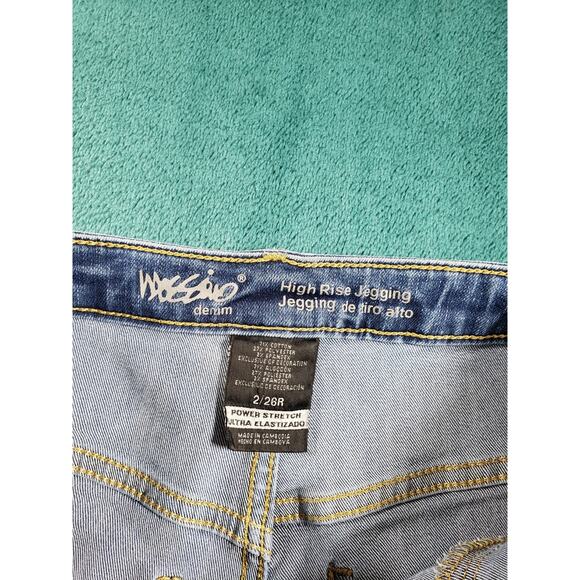 Mossimo Jeans Size 2 Womens Blue Stretch Denim Pants Ladies High Rise Jegging - Picture 3 of 11